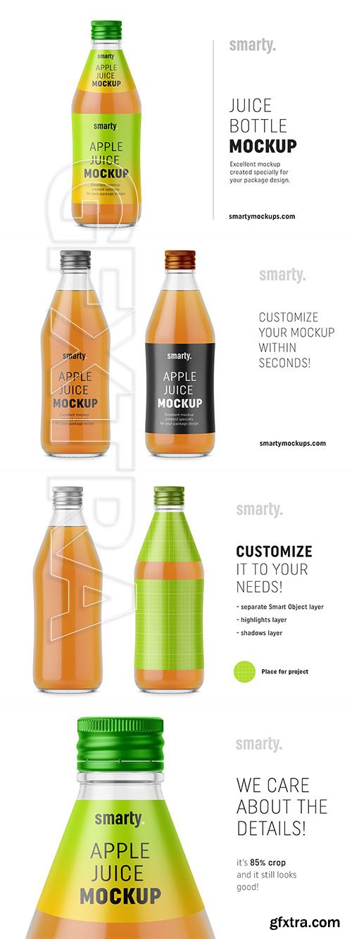 CreativeMarket - Apple juice bottle mockup 3445849