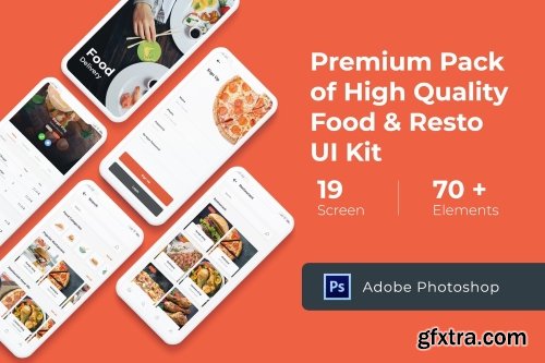 Food Delivery UI KIT for Photoshop