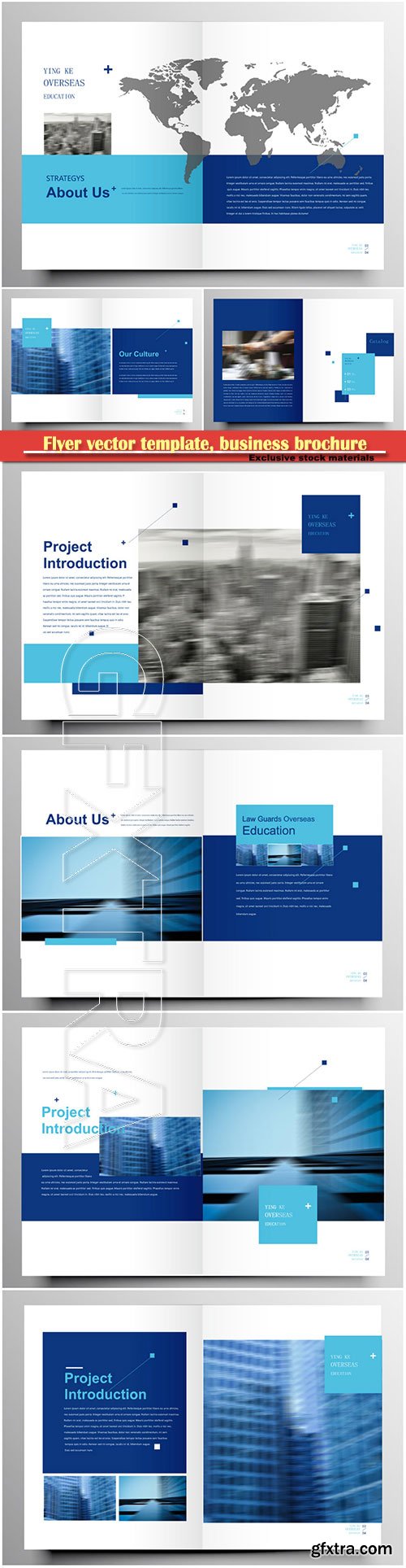 Flyer vector template, business brochure, magazine cover # 9