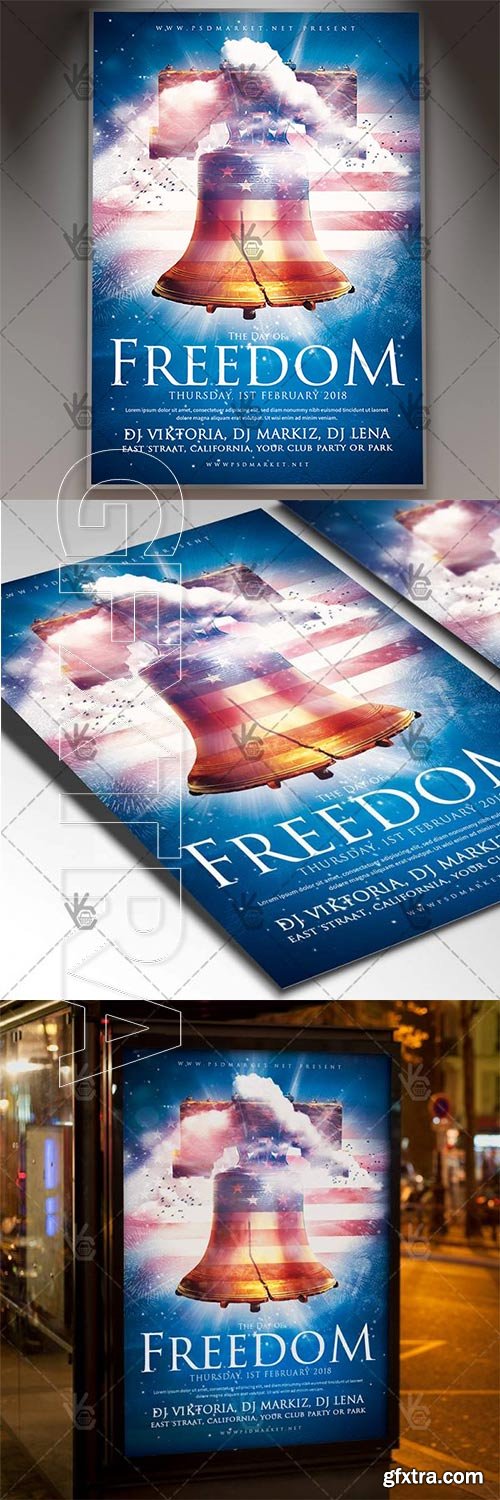 National Freedom Day – American Flyer PSD Template