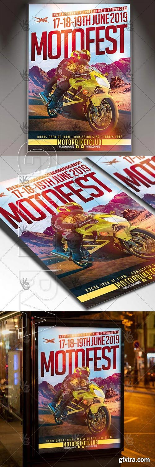 Moto Fest – Sport Flyer PSD Template