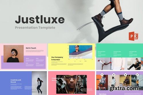 Justluxe - Male Lookbook Powerpoint and Google Slides Templates