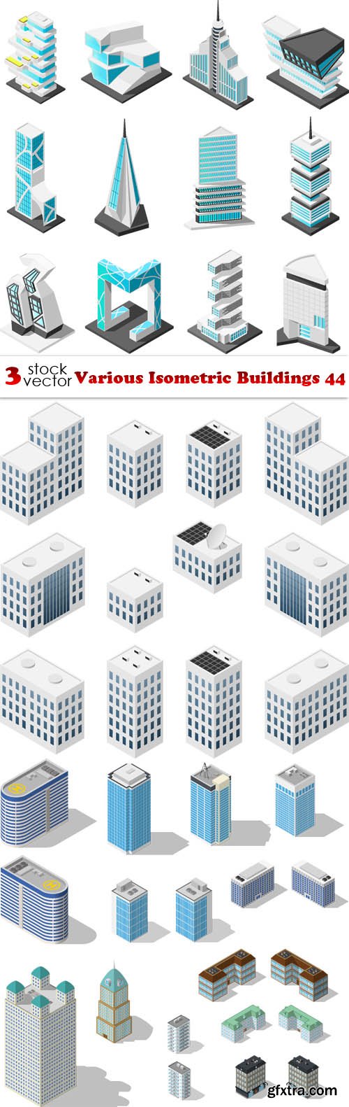 Vectors - Various Isometric Buildings 44