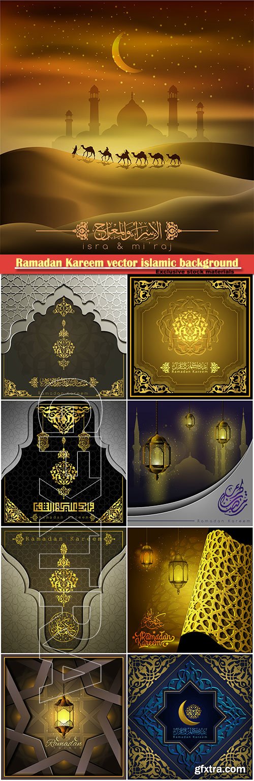 Ramadan Kareem vector islamic background