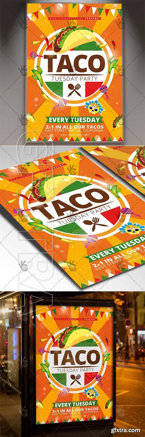Taco Tuesday – Mexican Flyer PSD Template