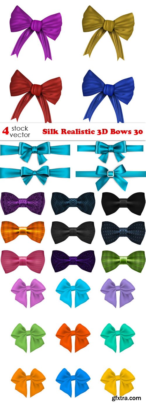 Vectors - Silk Realistic 3D Bows 30