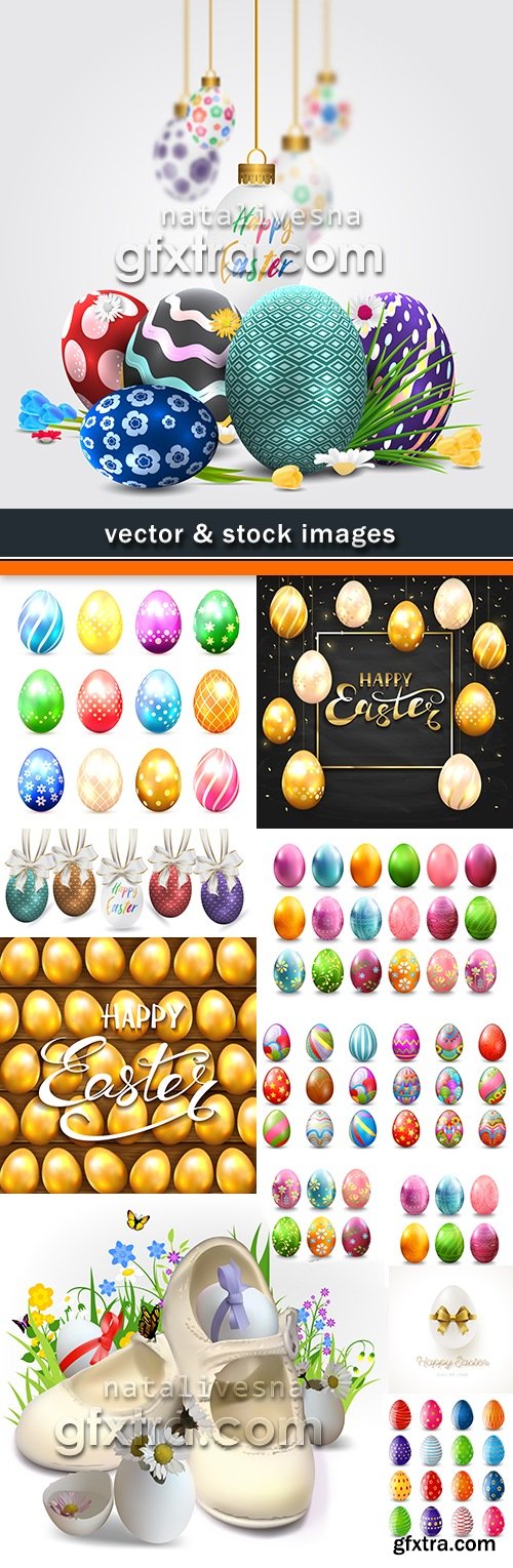 Easter eggs decorative ornament pattern illustration design