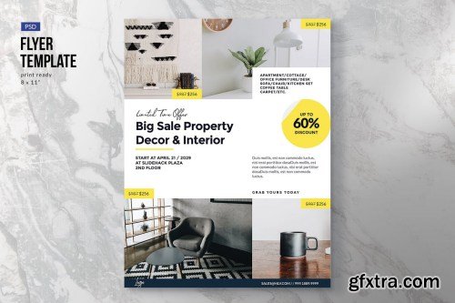 Furniture Interior Property Flyer Template
