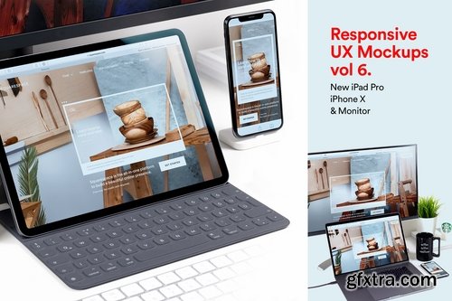 New iPad Pro & iPhone X Responsive Mockups Vol 06