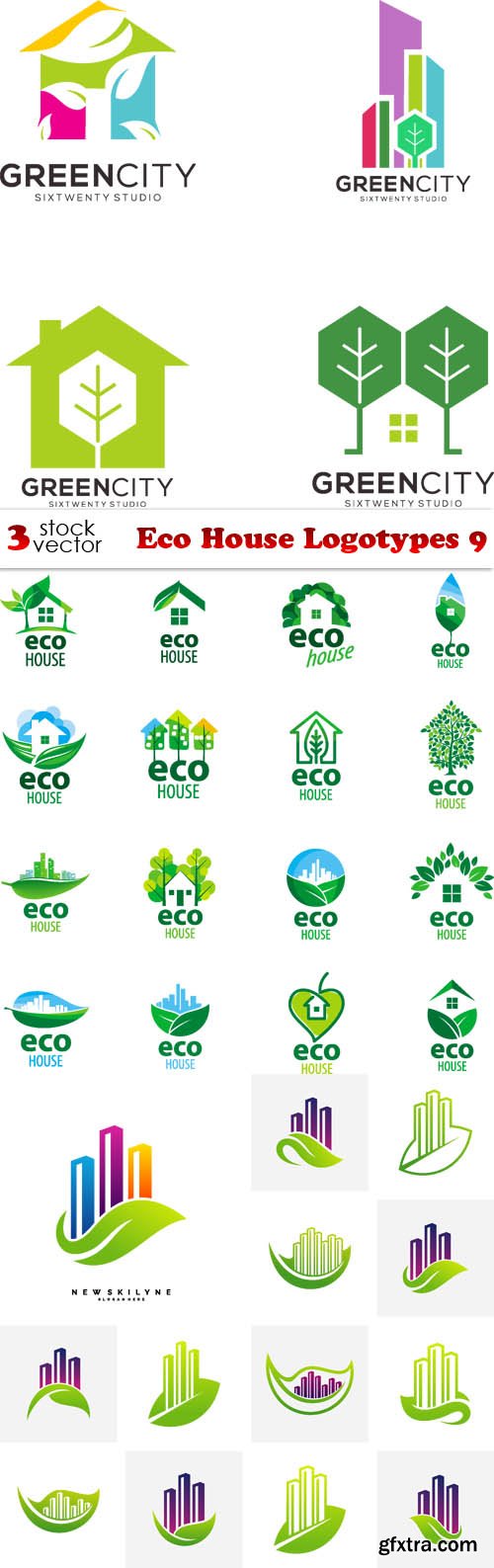 Vectors - Eco House Logotypes 9