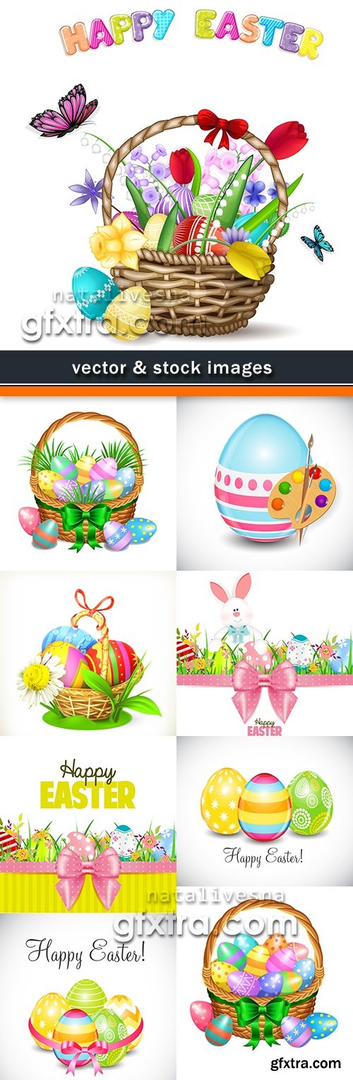 Happy Easter decorative illustration design elements 16