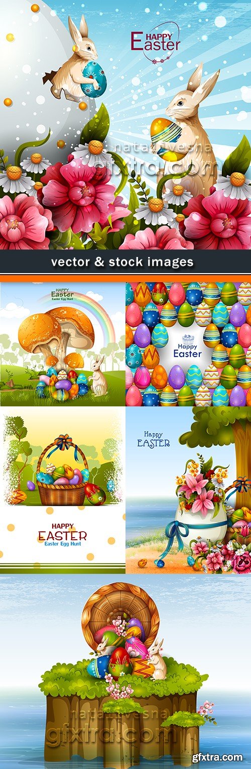 Happy Easter decorative illustration design elements 18