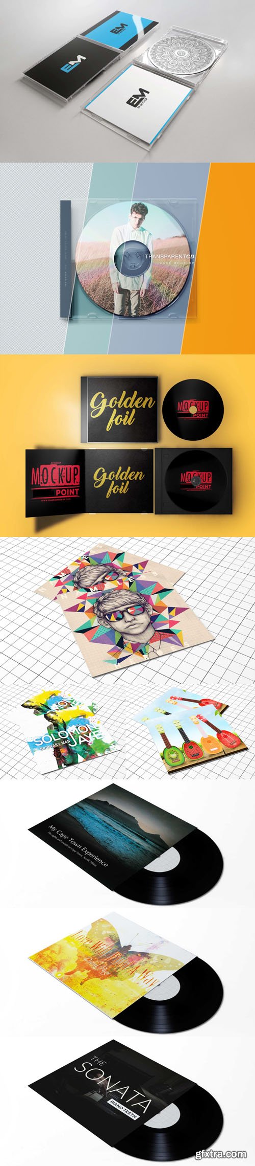 CD/DVD Covers PSD Mockups Collection