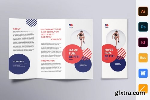 Fitness Trainer Coach Brochure Trifold