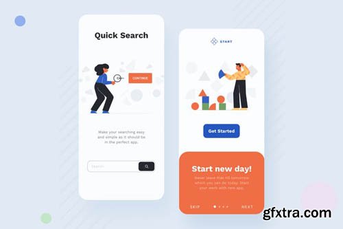 Search Mobile Interface Illustrations