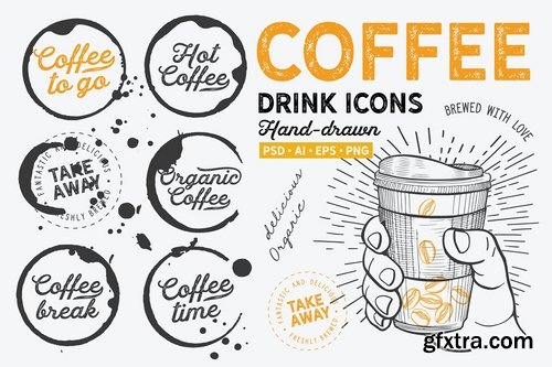 Coffee To Go Hand-Drawn Graphic