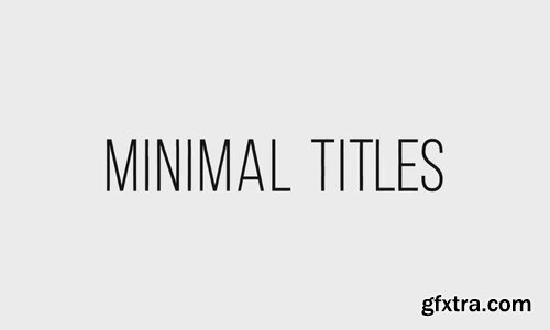 Videohive - Essential Minimal Titles - 21411225