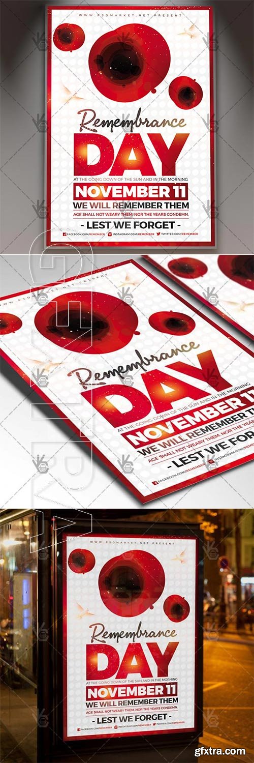 Remembrance Day – American Flyer PSD Template
