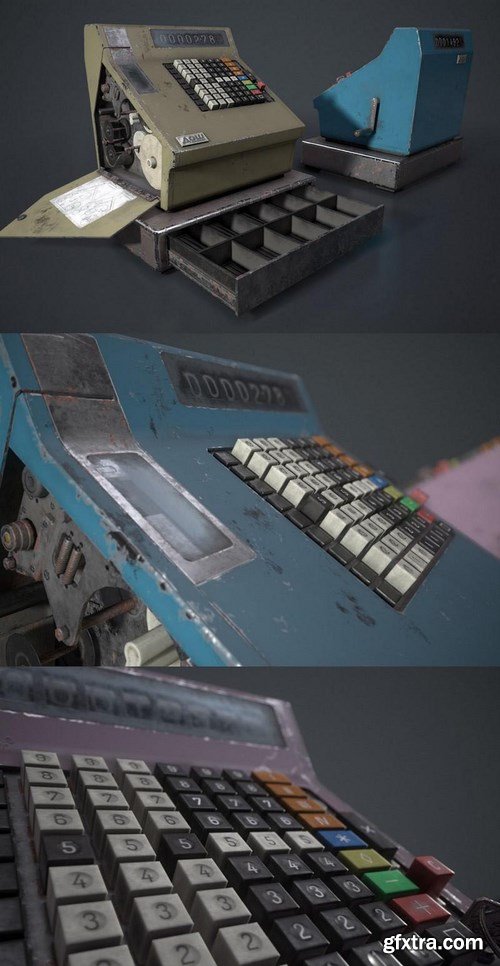 Soviet Cash Register 3D Model