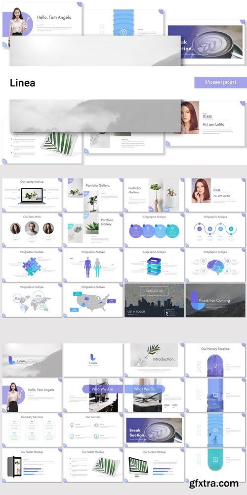 LINEA Powerpoint - Powerpoint, Keynote, Google Slides Templates