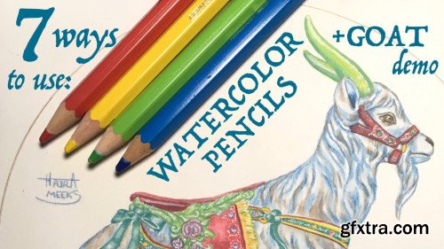 7 WAYS to use Watercolor Pencils (& Goat Demo)!