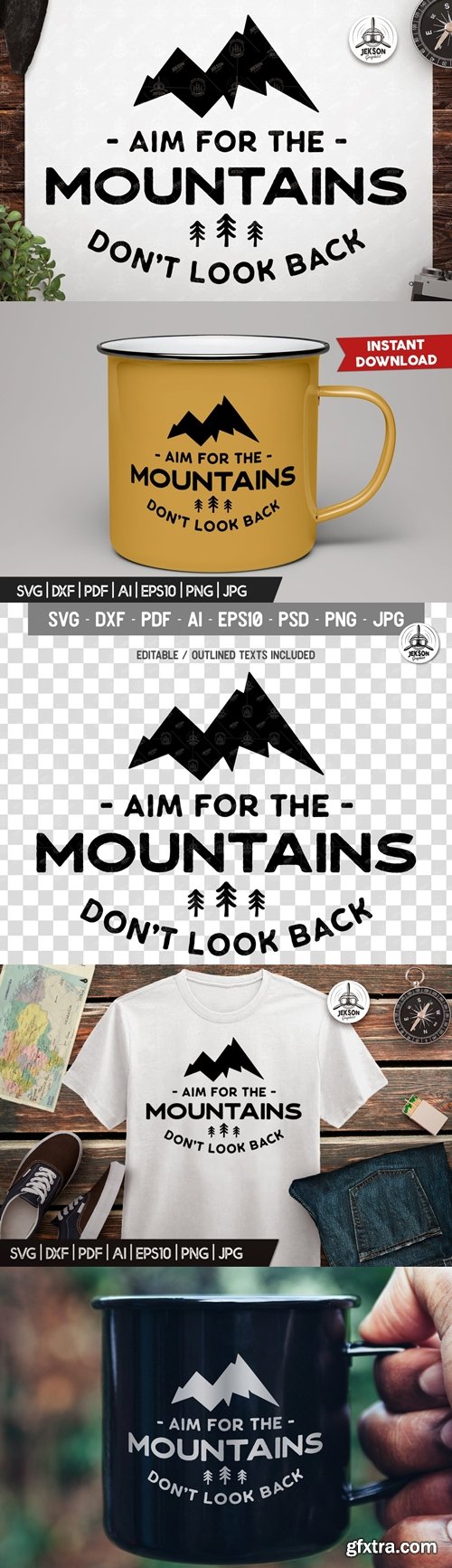 Mountain Camp Logo Template, Retro Hiking Badge