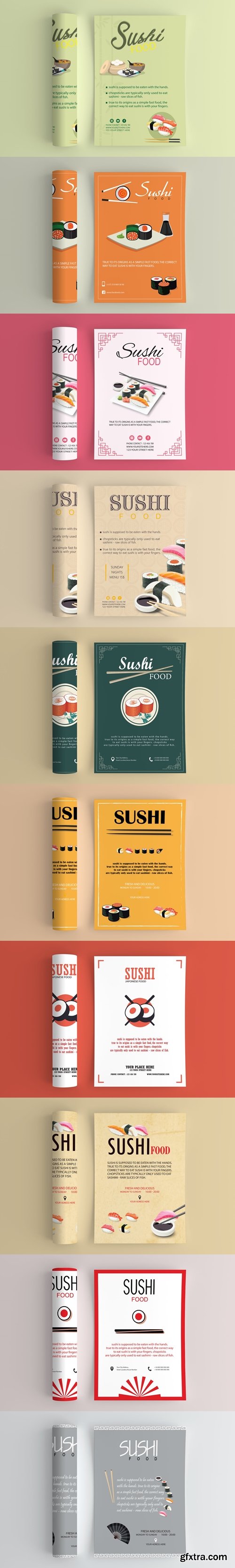 Sushi Food Flyer Bundle