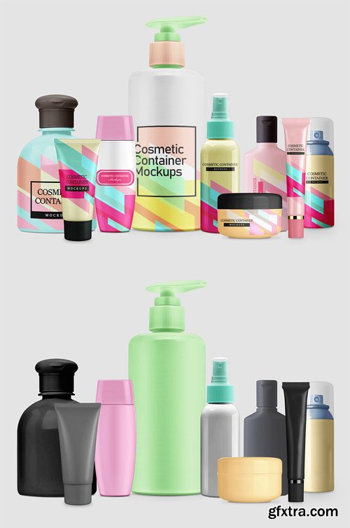 Cosmetic Container PSD Mockups Pack