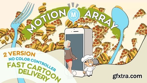 MotionArray Cartoon Restaurant Delivery Service 222693