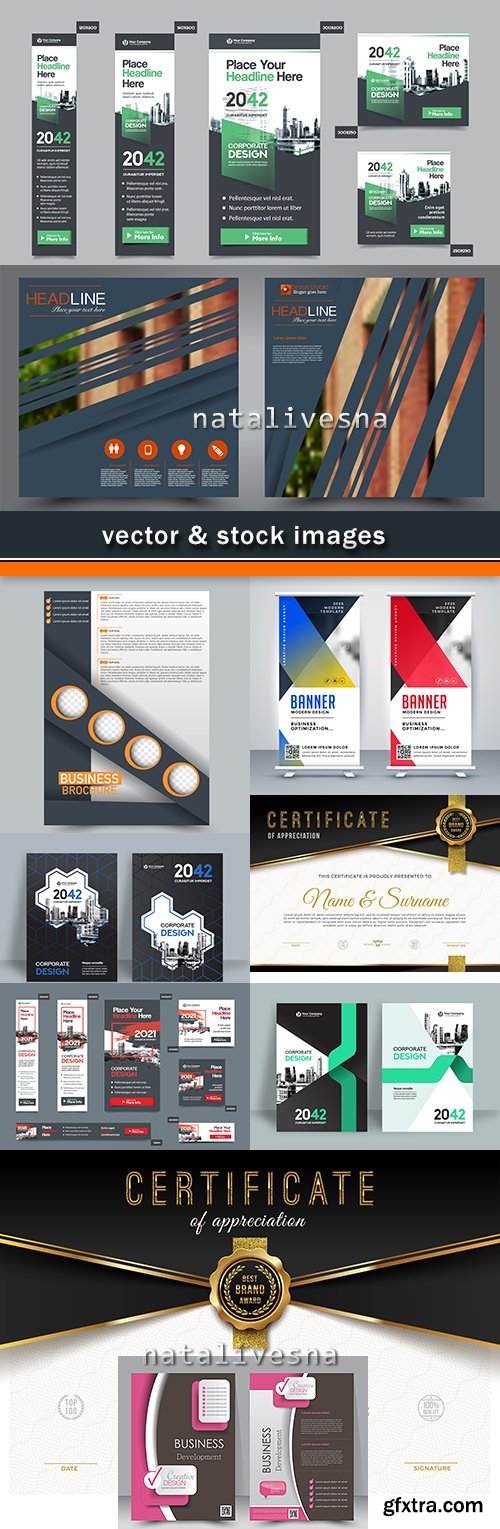 Business templates certificates and banners 38