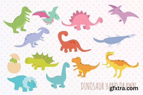 Dinosaur Hand Drawn