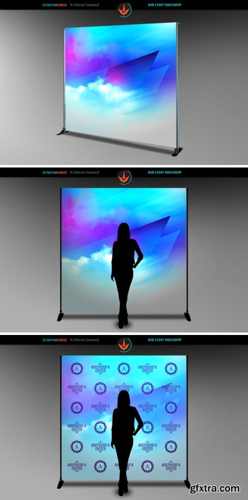 Abstract 8x8 Event Backdrop Template