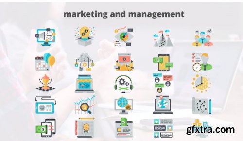 Marketing And Management 2 – Flat Animation Ico by IconsX 206729