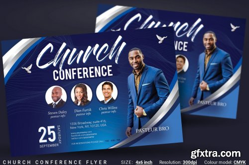 CreativeMarket - Church Conference Flyer 3717488