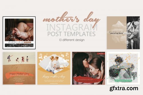 CreativeMarket - Mother\'s Day Instagram Templates 3698983