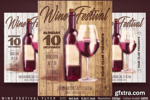 CreativeMarket - Wine Festival Flyer 3722832