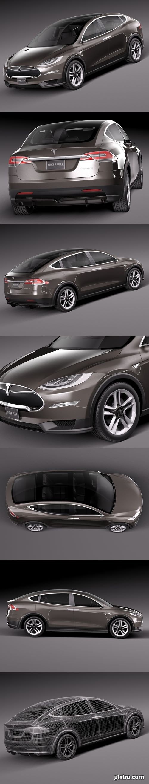 Tesla Model X Prototype 2012 3D Model