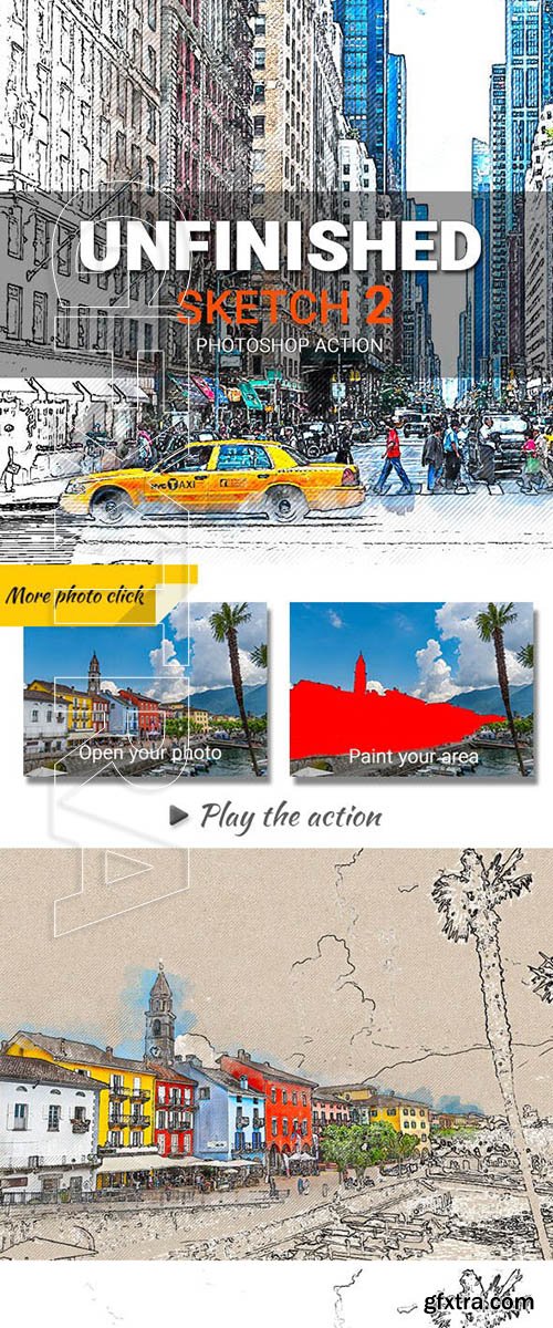 GraphicRiver - Urban Sketch2 Photoshop Action 23600694