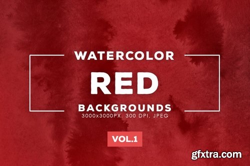 Red Watercolor Backgrounds Vol.1