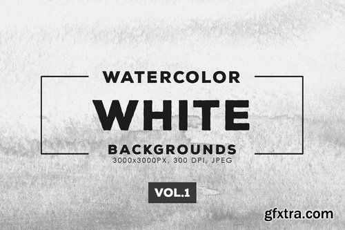 White Watercolor Backgrounds Vol.1