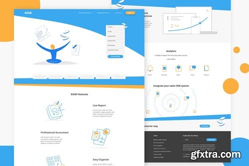 DUID - Accounting and CRM Website XD Template