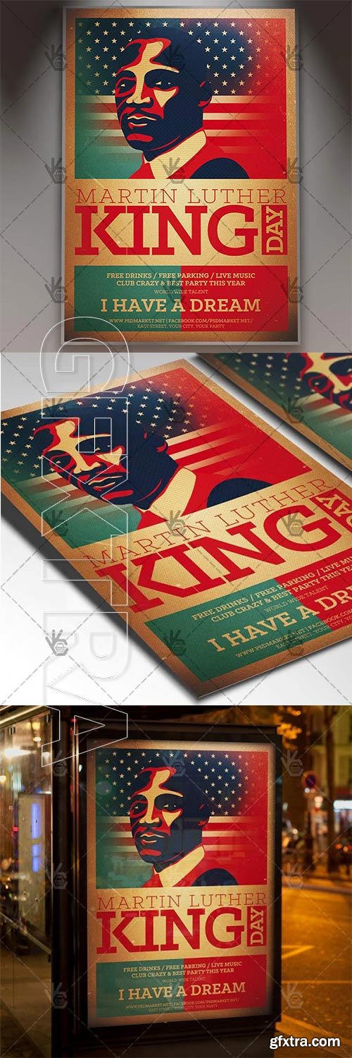 Martin Luther King Day – American Flyer PSD Template