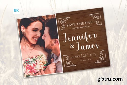 Rustic Save the Date Flyer (4x6)
