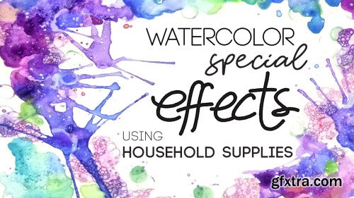 Watercolor Special Effects using Household Supplies