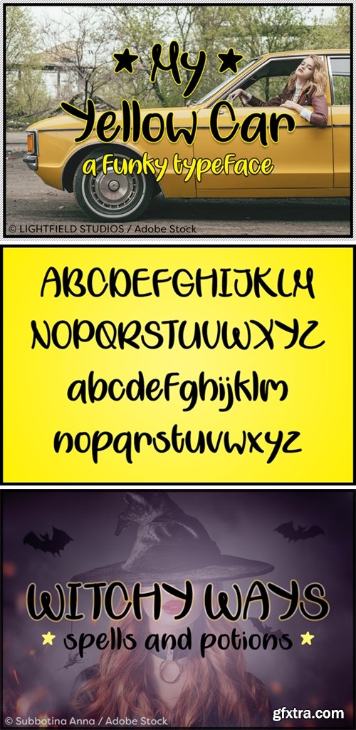 My Yellow Car Font