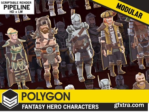 POLYGON - Modular Fantasy Hero Characters Unity Asset