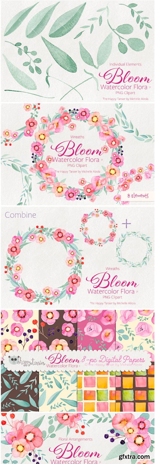 Bloom Watercolor Floral Clipart 1274798