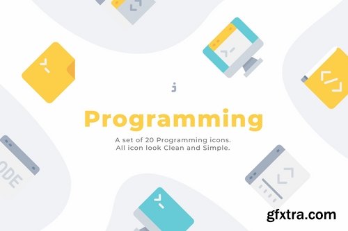 20 Programming icons - Flat