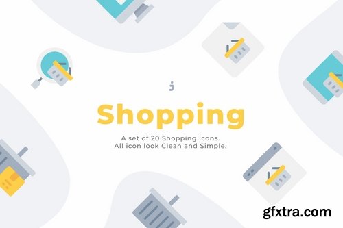 20 Shopping icons - Flat