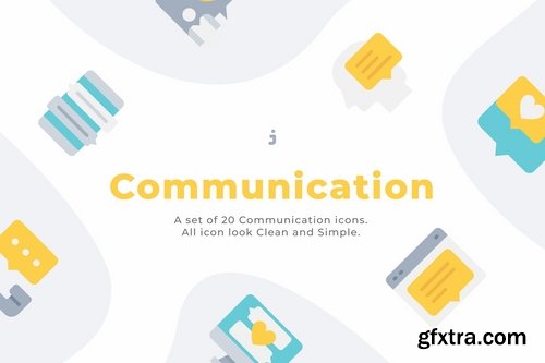 20 Communication icons - Flat